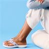 CLARKS WOMENS FLAT SLIP ON SANDAL - LAVENDER
